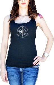 Women’s Not All Those Who Wander are Lost LOTR Compass Tank Top