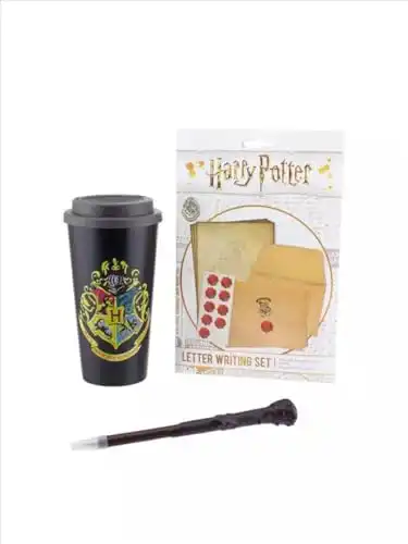 Paladone Harry Potter Writing and Travel Mug Set - Hogwarts Crest