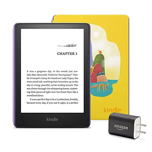 Kindle Paperwhite Kids Essentials Bundle Incl Kindle Kids Device - (16 GB), Kids Cover - Robot Dreams,and Screen Protector