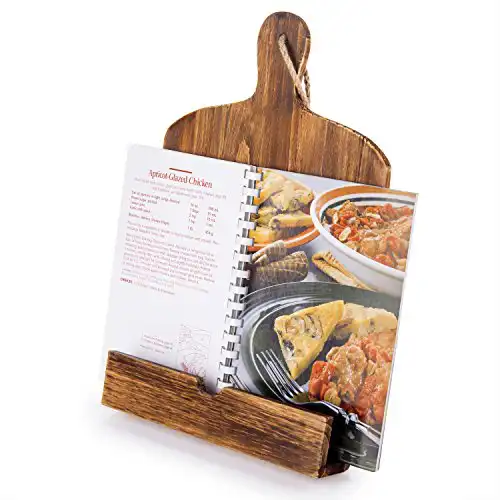 MyGift Cutting Board Rustic Brown Wood Stand