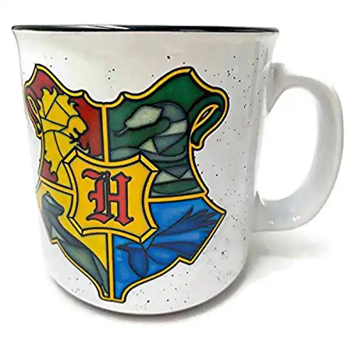 Silver Buffalo Harry Potter Hogwarts Crest Camper Ceramic Mug
