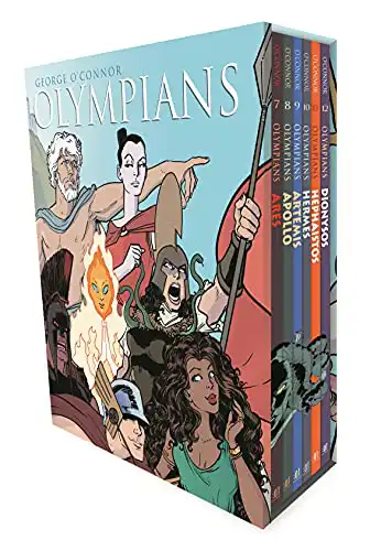 Olympians Boxed Set Books 7-12: Ares, Apollo, Artemis, Hermes, Hephaistos, and Dionysos