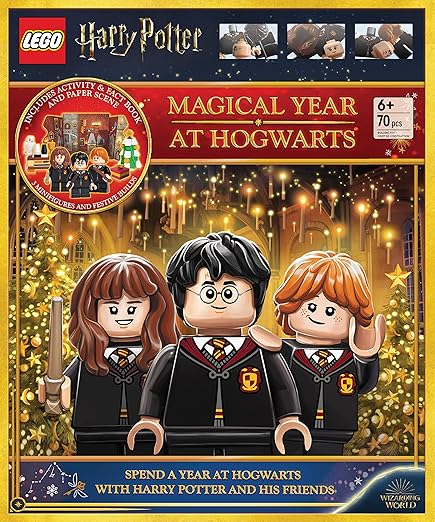 LEGO® Harry Potter™ Magical Year at Hogwarts: Christmas Activity Book with Fun Facts, Play Scene, Basic Brick Kit, and 3 LEGO(R) Minifigures to Inspire Imagination and Creativity!