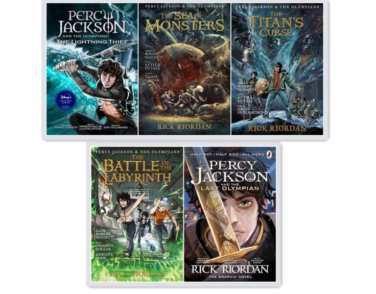 Percy Jackson and the Olympians: The Graphic Novel 5 Books Set, The Lightning Thief, The Sea of Monsters, The Titan’s Curse, The Battle of the Labyrinth, The Last Olympian