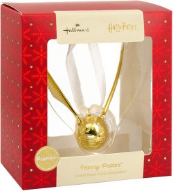 Premium Harry Potter Golden Snitch Metal Christmas Ornament