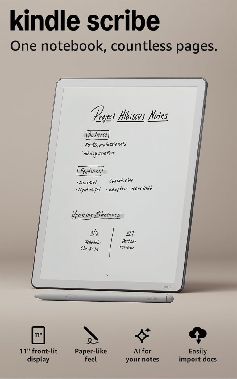 Amazon Kindle Scribe (2026), 11-inch Paper-Like Display with Front Light, 32 GB
