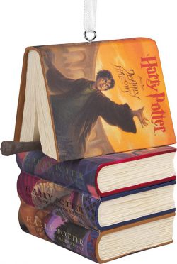 Harry Potter Exclusive Books and Wand Christmas Tree Ornament