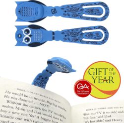 Flexilight Pals LED Reading Book Light Clip On Adjustable Travel Bookmark Lamp Gift (Owl)